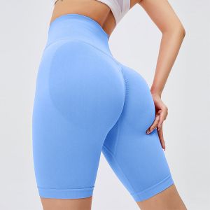 China Squat Proof Butt Lifting Yoga Shorts Workout High Waist Tummy Control Ruched Booty Pants on sale