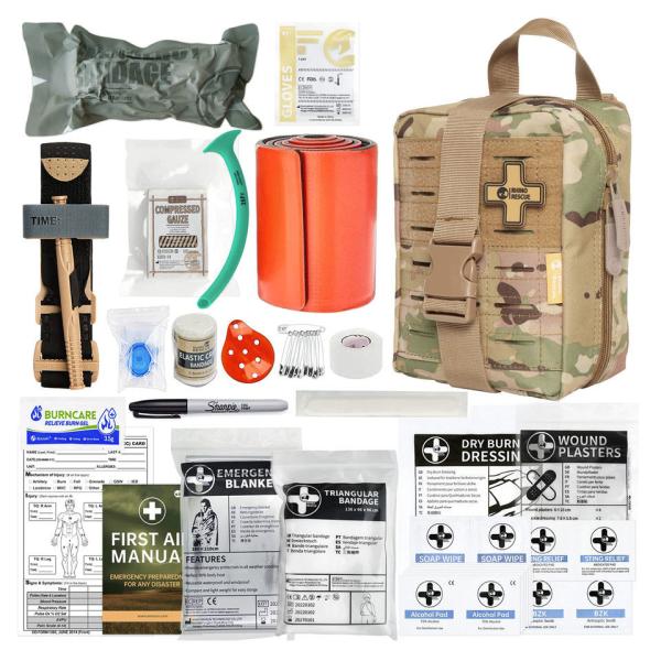 Tactical Individual First Aid Kit, Survival Trauma Kit For Outdoor Tactical Bag