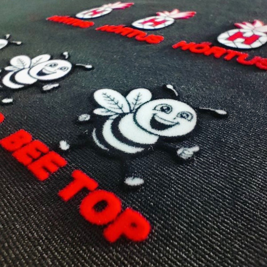 Custom Flocked Iron On Transfer For Apparel Soft Flock Heat Transfer