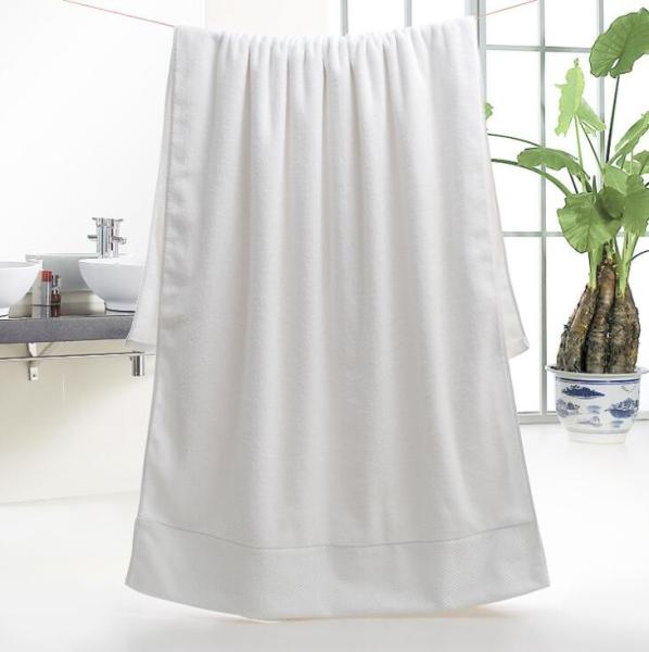 5 Star Hotel 32S Satin 100% Cotton Bath Towel 70*150cm, 600g for wholesale, logo