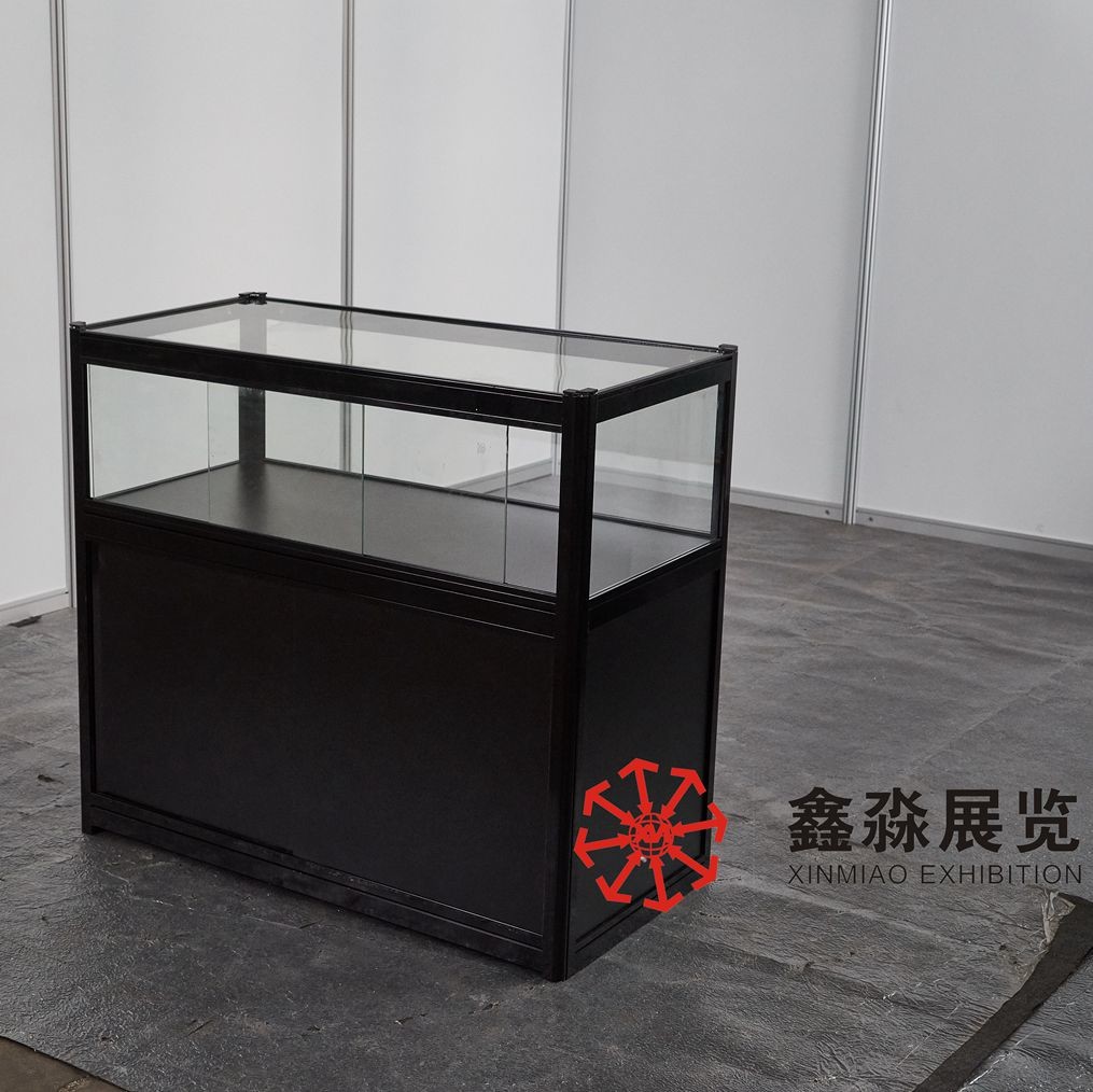 Aluminum Foldable Showcase, rentable foding cabinet for display, exhibition foding glass+aluminum+MDF panel showcase