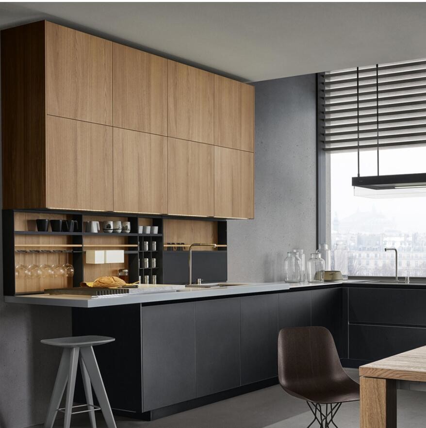 Simple modular custom cheap solid wood kitchen cabinets for kitchen furniture