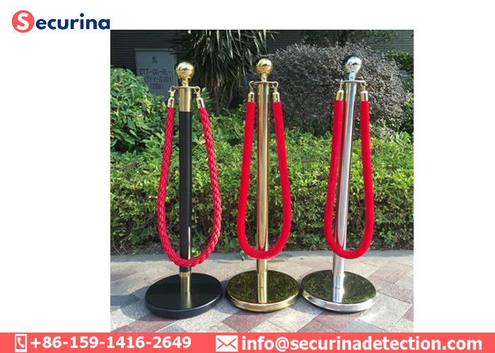 Queue Stand Rope Stanchion Barrier Crowd Control 1500mm Rope For Airport Barricade