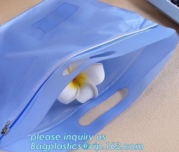 Plastic Bag OEM Custom PVC Loop Handle Image Printed Plastic Shopping Bag,Promotional Clear Waterproof Plastic Cosmetic