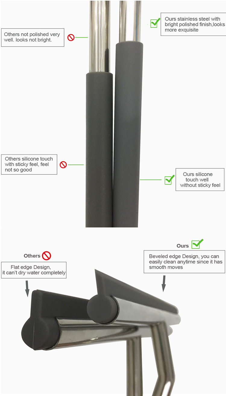 Polished Stainless Steel Shower Screen Wiper