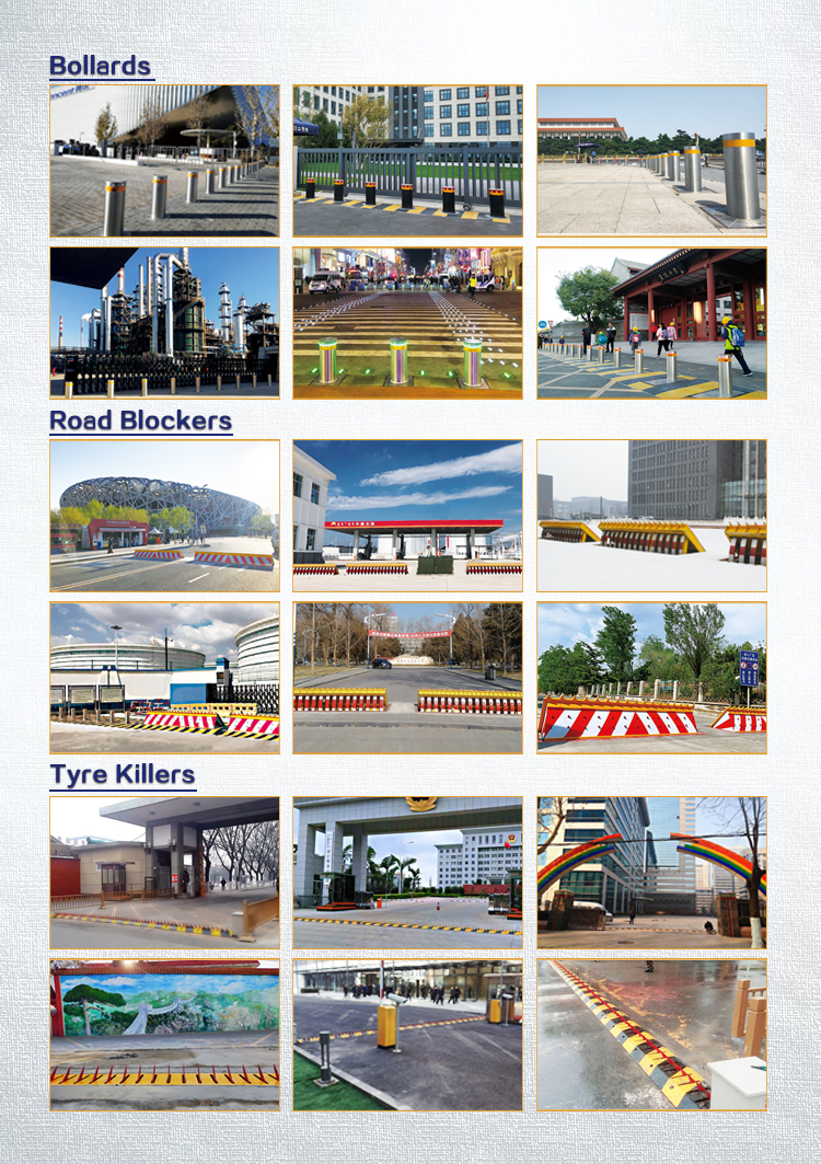 IP68 Certified Hydraulic Automatic Rising Retractable Bollards for Perimeter Security