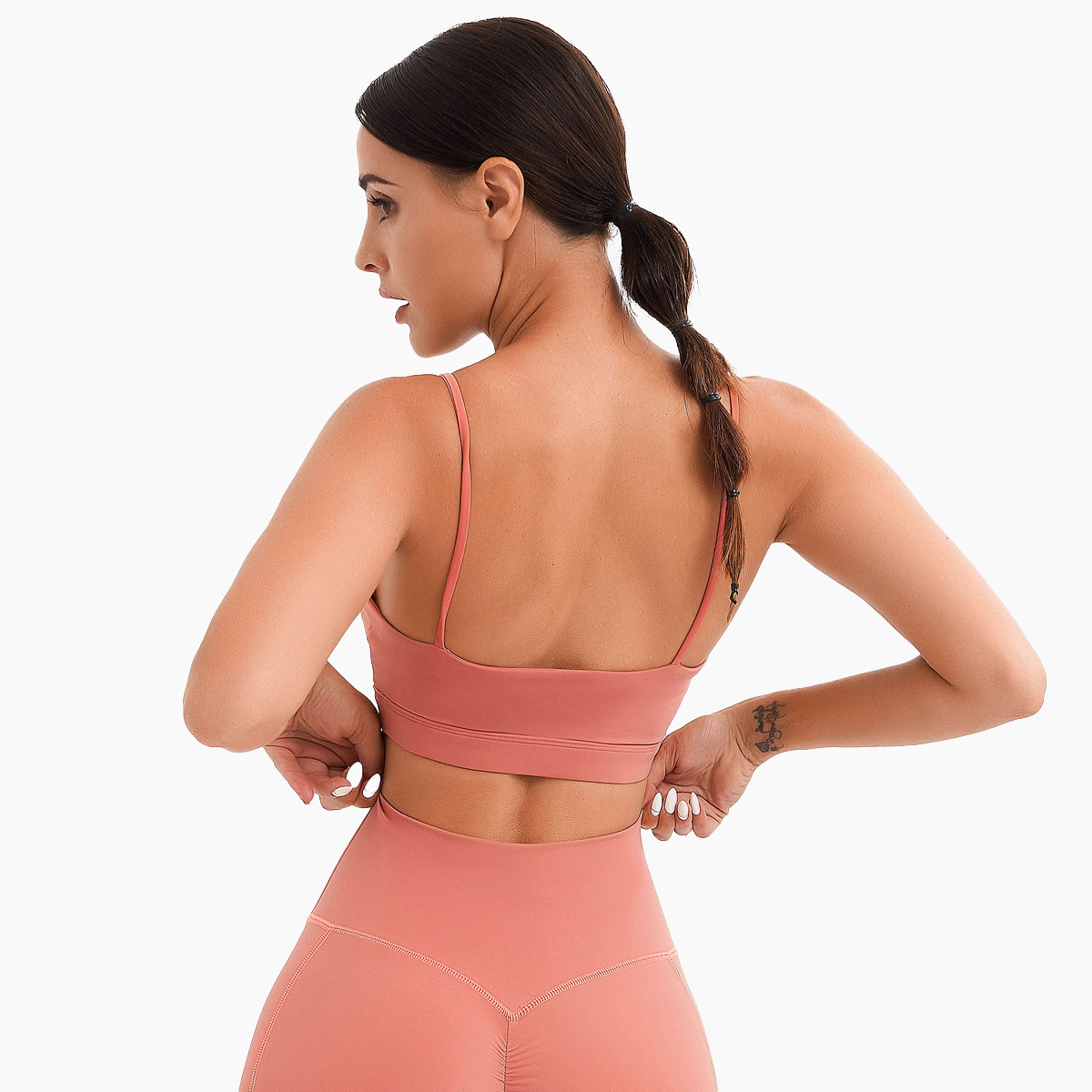 XS-4XL Breathable Ladies Sports Bras Solid Gym Push Up Crop Tops For Running