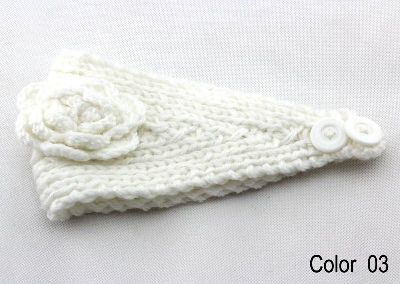 Women knitted headband with flower,crochet headband- Handmade tenia, Hair Accessories