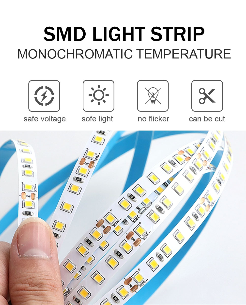 5V 8mm 120LEDs 4000K IP65 Electroplate Flexible Waterproof SMD2835 LED Strip Light