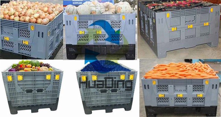 Industry storage Large custom box heavy duty Plastic pallet box for shipping