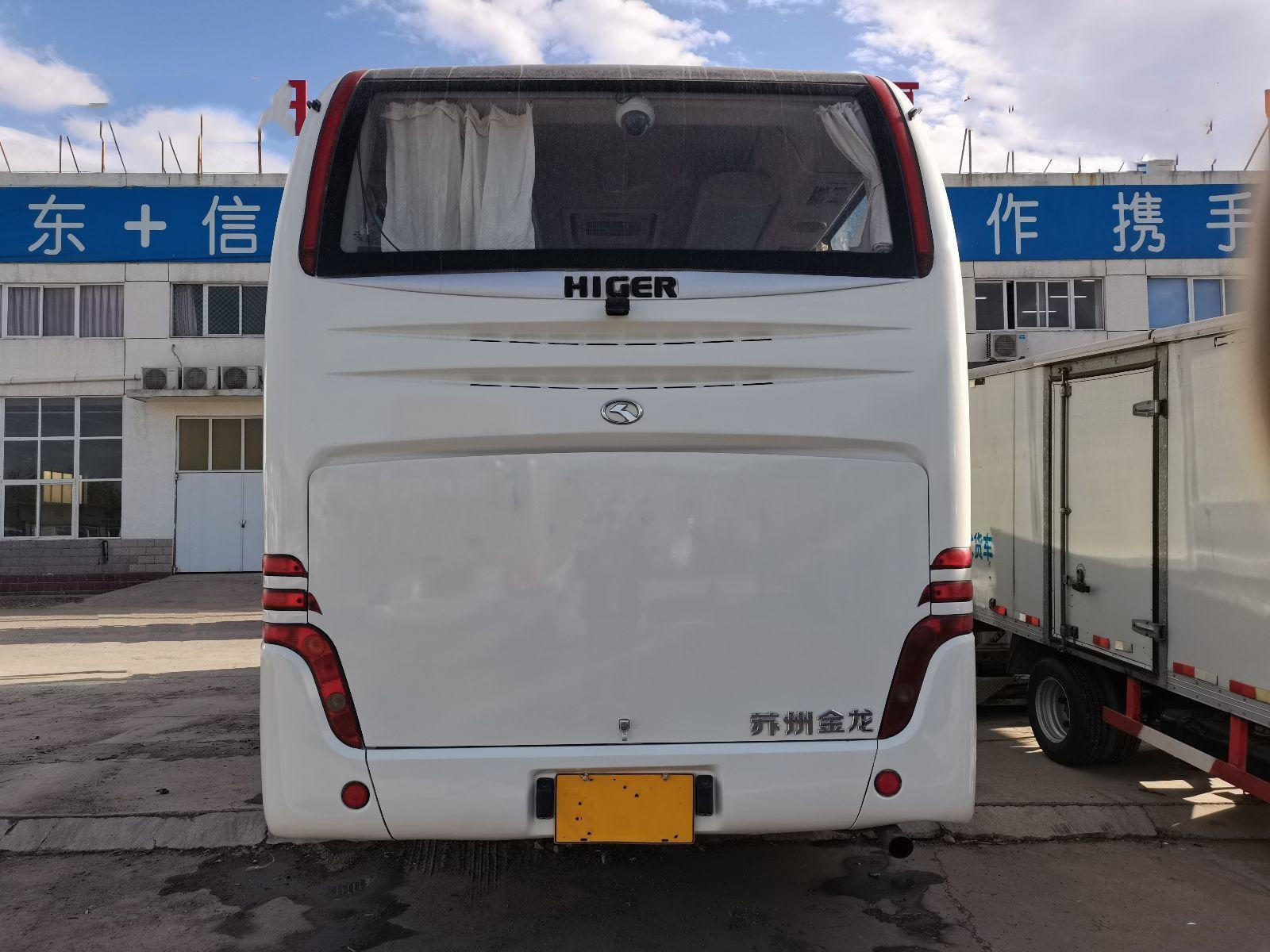 Used Higer Bus KLQ6856 37 Seats Steel Chassis Rear Yuchai Engine Left hand Drive Good Condition with AC