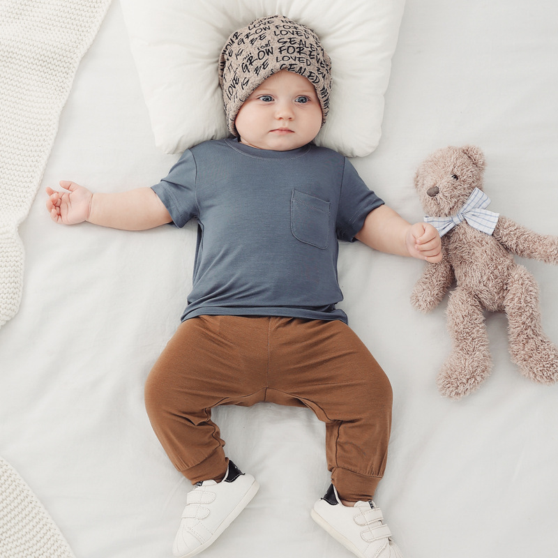 2023 spring and summer infant clothes bamboo baby trousers baby wear leggings pants