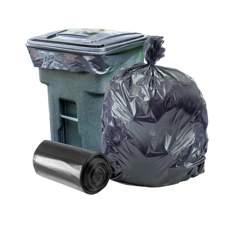 5-50 mic Thickness HDPE/LDPE/LLDPE Black Garbage Trash Bag from for Customer Needs