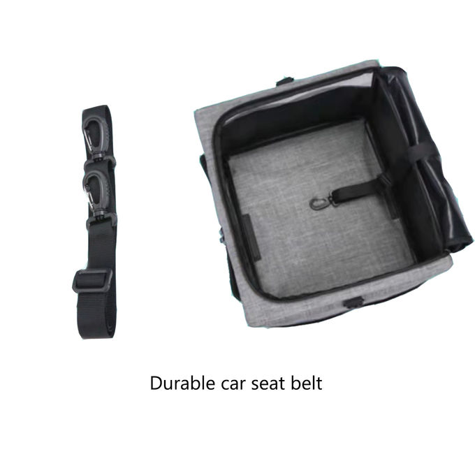 Car Back Seat Belt Cat Pet Travel Carrier Non Slip Ventilated Mesh 33*24*38cm