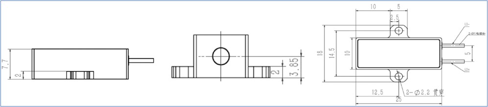 Erbium-Doped Glass Diode Lasers 1535nm 1537nm Wavelength Er Glass Laser