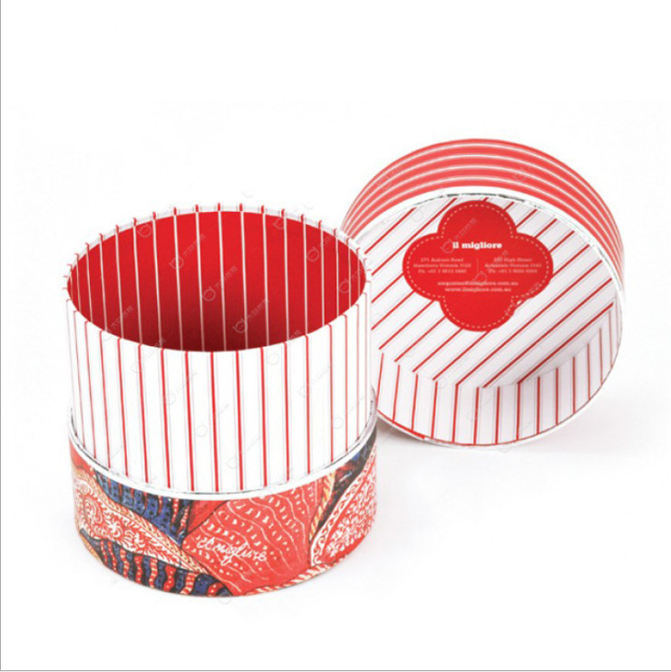 Luxury Custom Logo Round Gift Flower Box with double-layer rotating