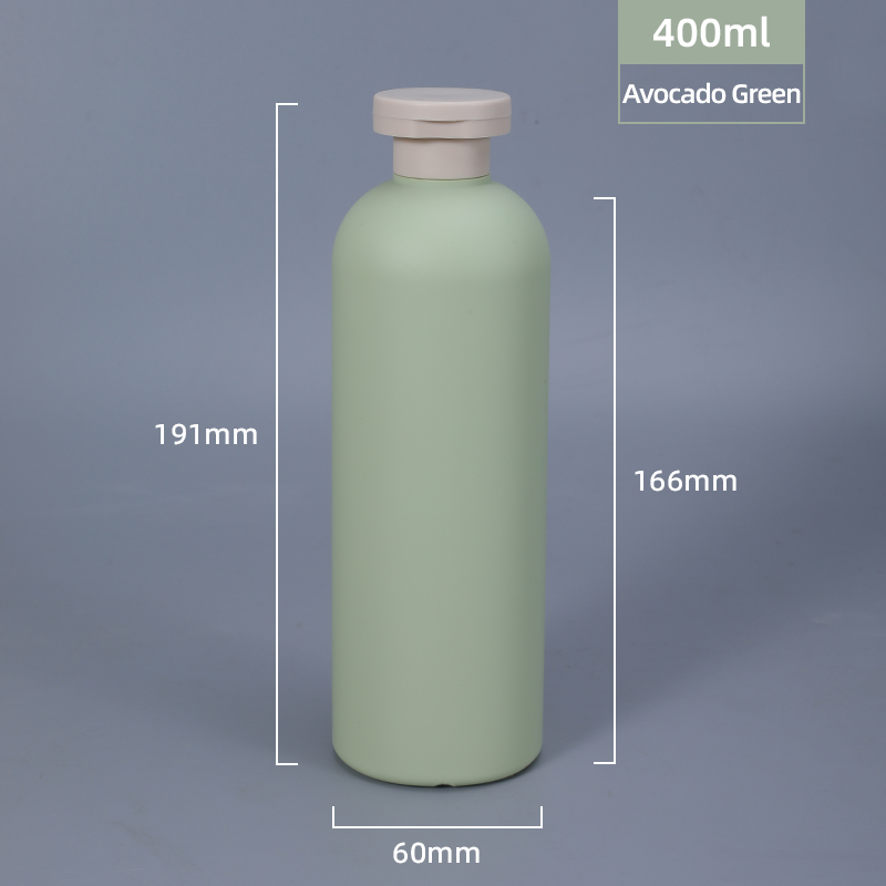 HDPE Material Plastic Cosmetic Shampoo Bottle With Flap Cap Custom Logo