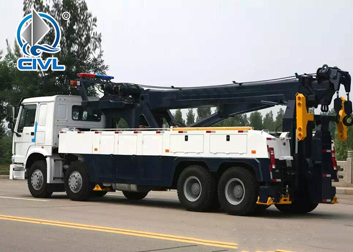 White 30 Ton Wrecker Tow Truck Howo Obstacle Tractor Truck-30ton
