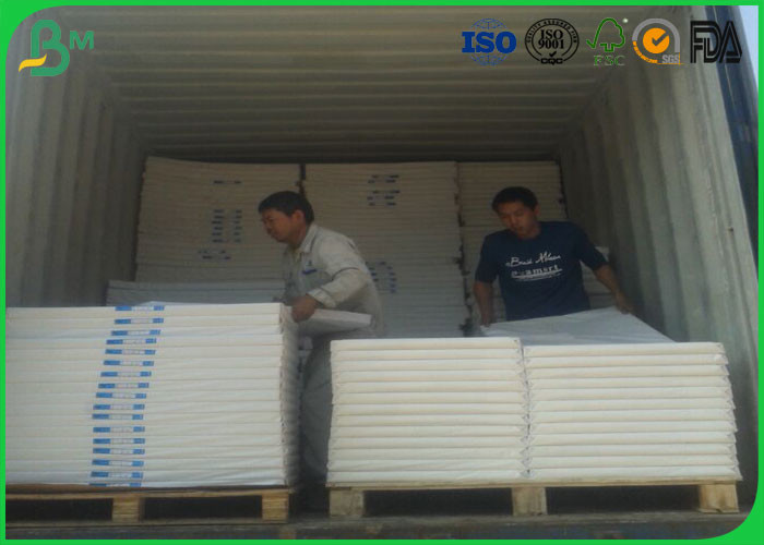 100% Wood Pulp Uncoated Woodfree Paper 70gsm 610 * 914mm For Notebook Printing