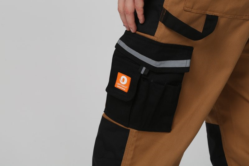Leg Hem Reinforced Mens Work Uniforms Clip Buckles Mens Farmer Overalls