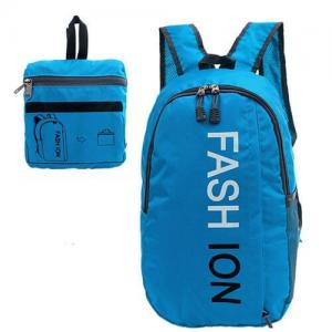 China Sports Foldable Zipper Custom Logo Backpacks , Lightweight Travel Backpack For Climbing on sale