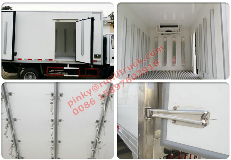 Foton Refrigerator Truck Mini Freezer Van Truck 103HP Petrol Gasoline Engine