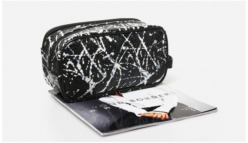 Daily Use Zipper Canvas Make Up Custom Cosmetic Bag