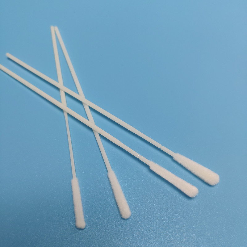 15cm EO Sterile Flocked Nylon Nasal Specimen Collection Swabs With Breaking Point