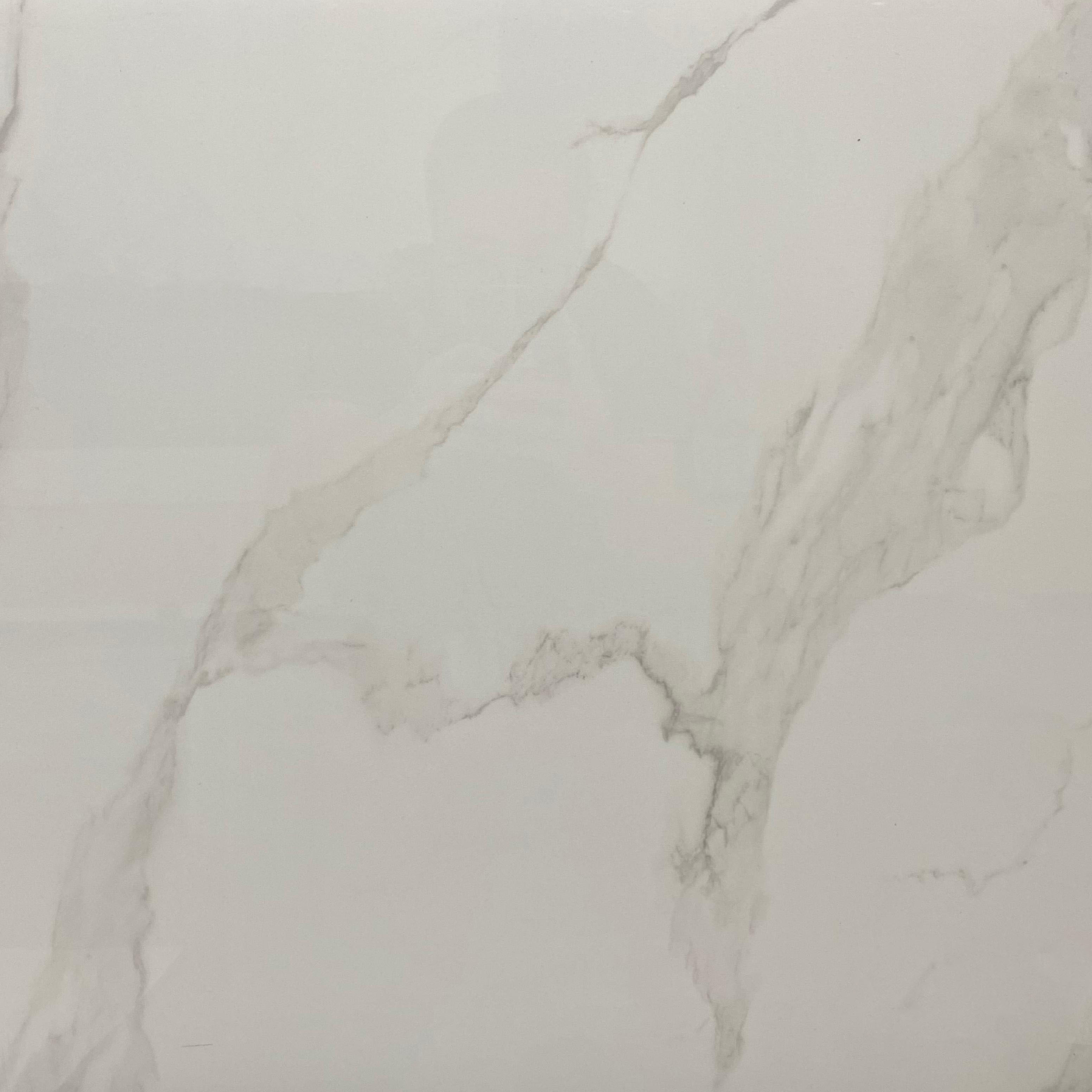 W.A 0.05% Carrara Ceramic Tiles Wall Inside Panels White Polished Glazed Tiles 60x60cm Swimming Pool Outside