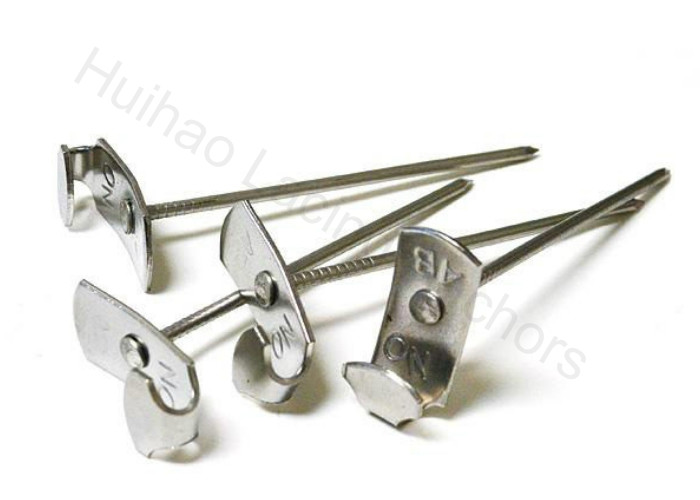 2-1 / 2" Insulation Fixing Pin, 14 Gauge Dia Stainless Steel Slim Lacing Anchors
