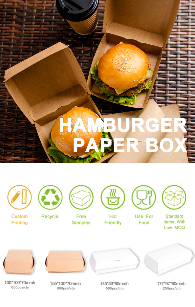 Packing Spot UV Paper Take Away Box Disposable For Restaurant