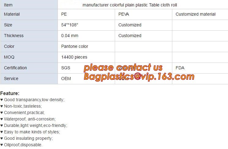 WHOLESALE DISPOSABLE PE PRINTED POLKA DOTS PARTY TABLE CLOTH, TABLE COVER,1PCS/BAG,600BAGS/CTN,SEASONAL PACKAGING TPU EV