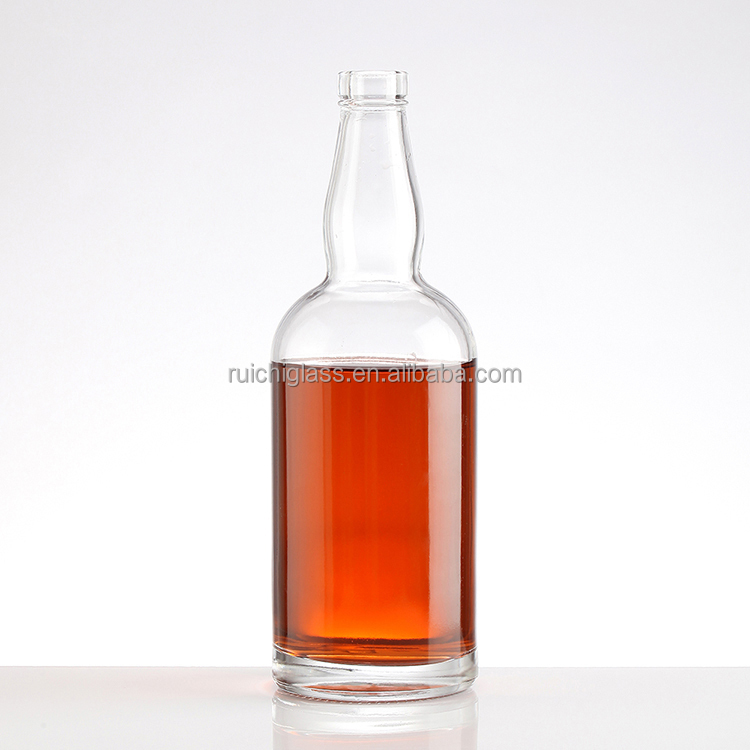 Empty Glass Bottles for Vodka Whisky Industrial Beverage Surface Handling Hot Stamping