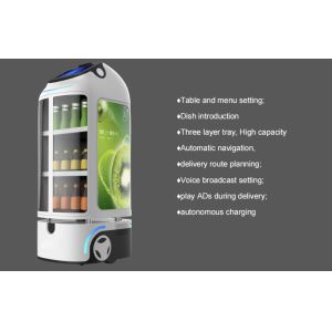 Automatically Hotel Delivery Robot Service Route Intelligent 60kg Net
