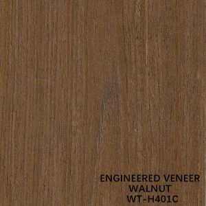 China Crown Grain Engineered Wood Veneer Length 2500/2800/3100mm For Hotel Decoration Brown Color WT-H401C on sale