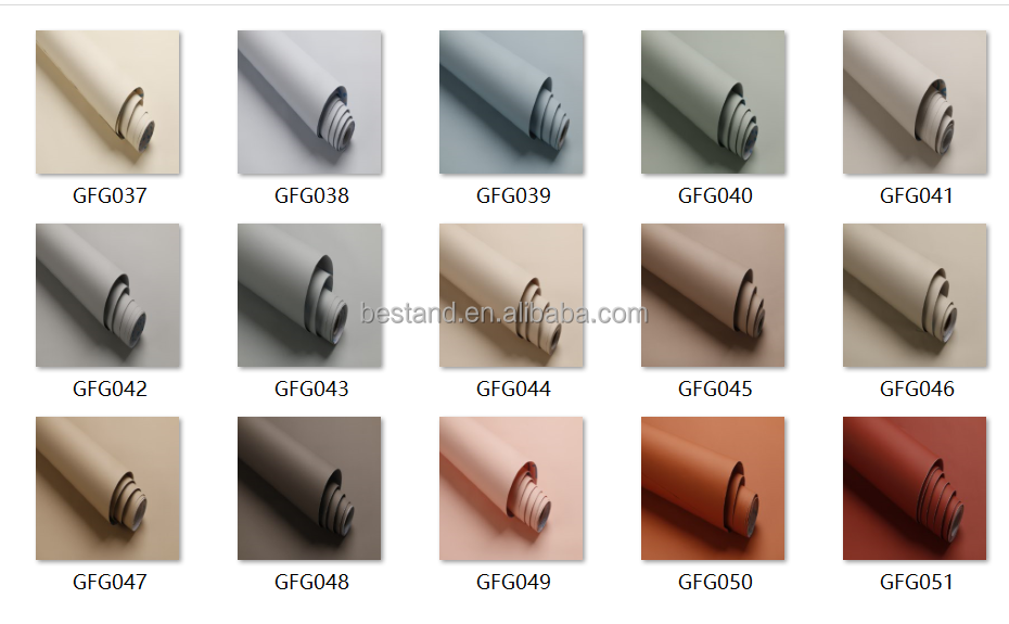 Solid Color Vinyl Paper Beautiful Plain Color Modern Korean Decorative Wallpaper for Apartment