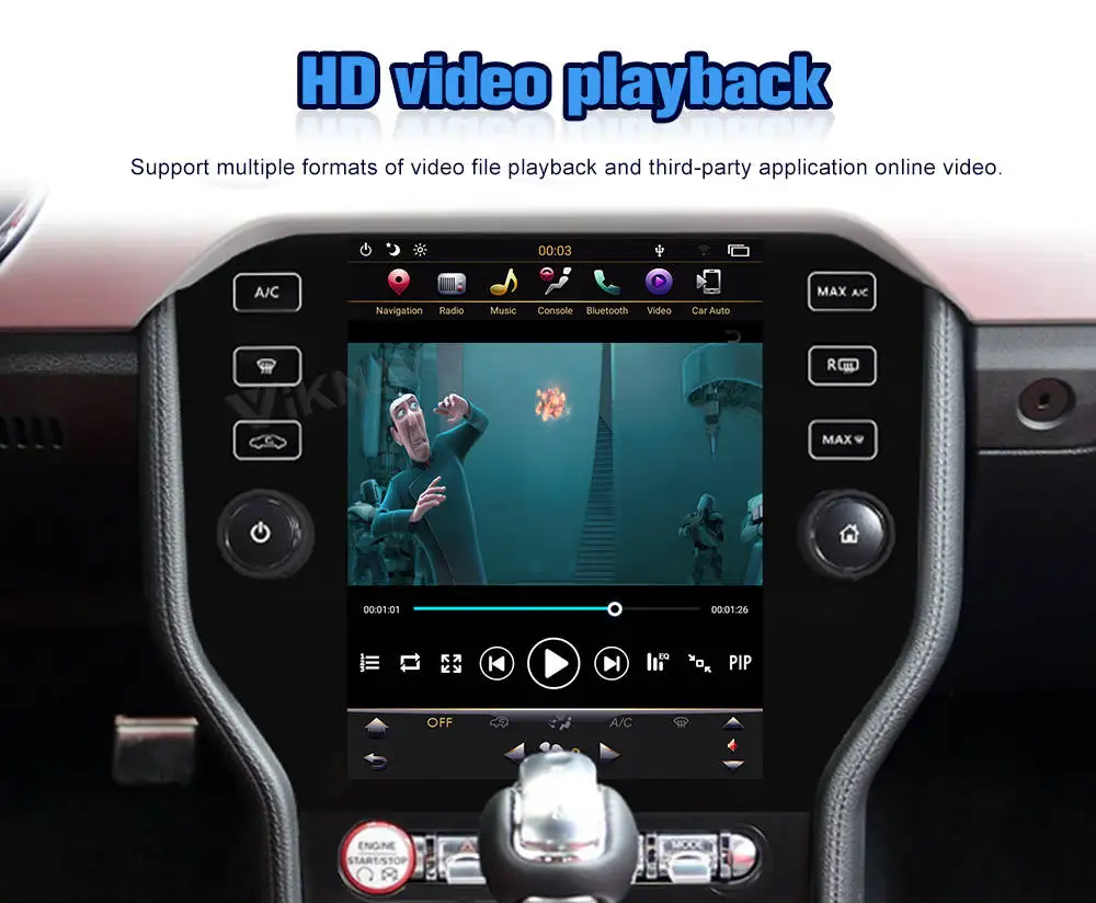 Touch Screen Car Radio For Ford Mustang 2014-2021 Video Player Head Unit Auro Stereo Android GPS Navigation Carplay