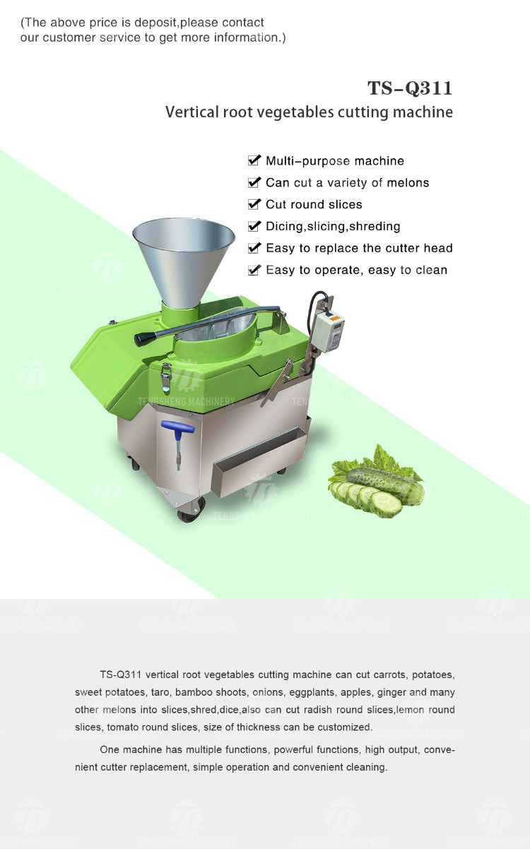 1000KG/H Vertical Root Vegetable Cutting Machine Potato Shred