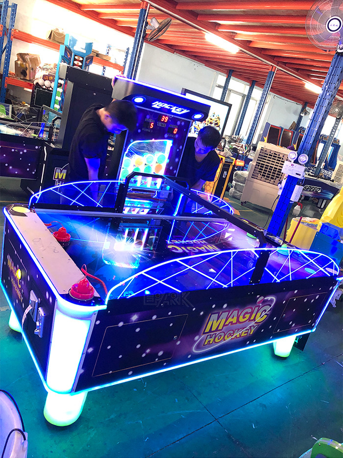 Arcade Magic Air Hockey Lottery Game Machine For Two Players Coin Operated