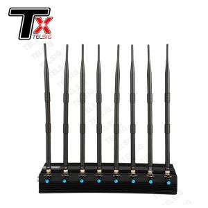 Desktop 8 Antenna Jammer 5 - 20 Meters Wireless Signal Blocker