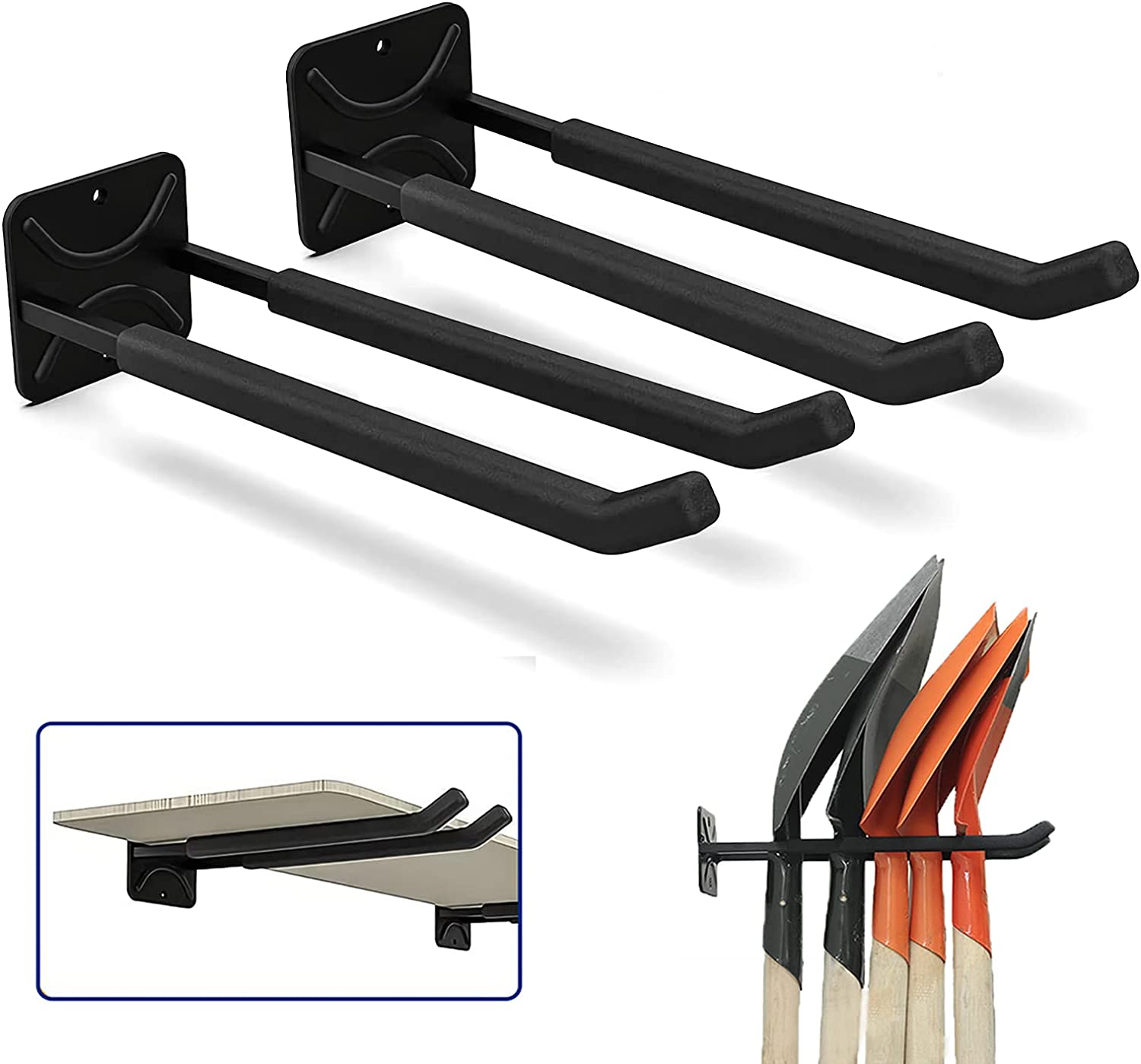 Flexible Hose Support Items Heavy Duty Garage Hooks for Car Tires Power Tools and Bikes