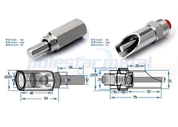 3/4" Male L SUS 201 Stainless Steel Pig Nipple Drinker For Swine / Sow Feeding