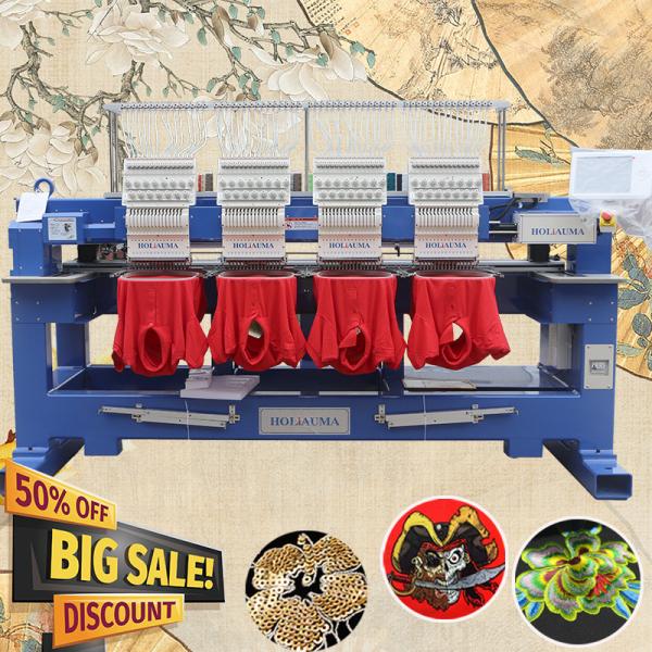 HOLiAUMA 4 heads embroidery machine china best selling 15 needle 1200 spm cap t