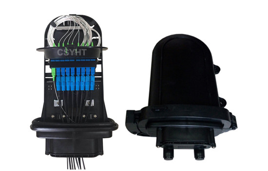 Outdoor PP plastic 24 FO dome type fiber optic splice closure CV018