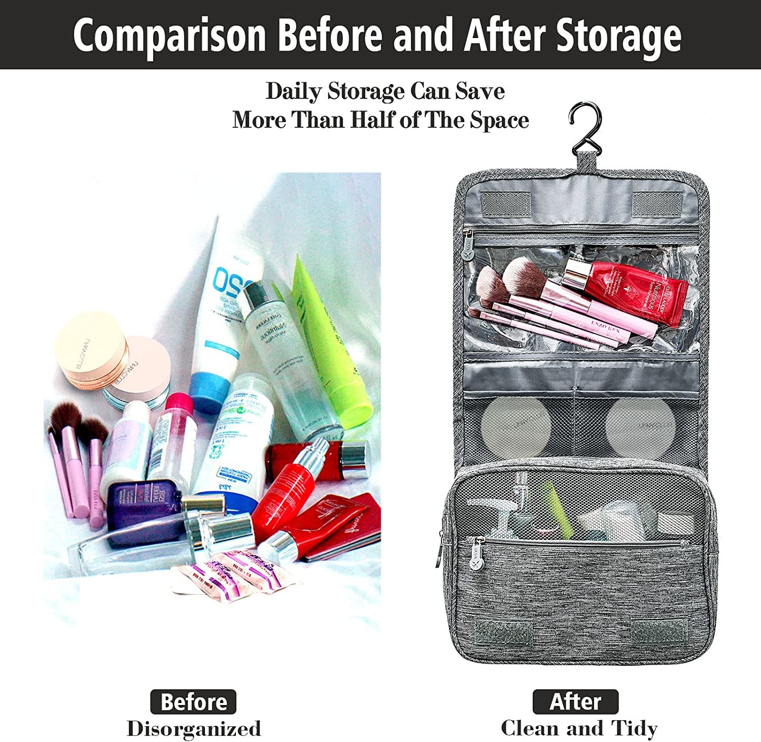 Portable travel bag toiletry bags for men and women