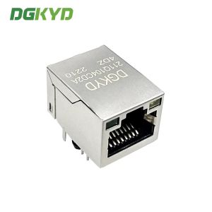 DGKYD211Q104CD2A4DZ Gigabit Single Port Cat6 Ethernet Connector LED 10P8C RJ45