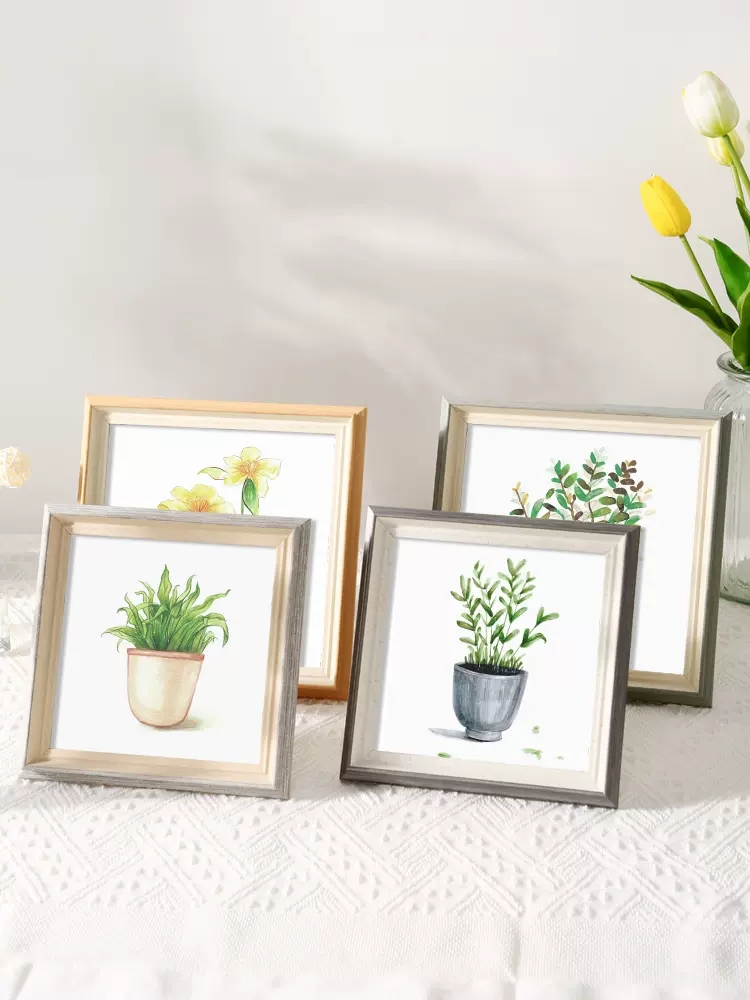 Modern Small Wooden Picture Frames MDF Wooden Wall Art Floater Frame For Home Decor
