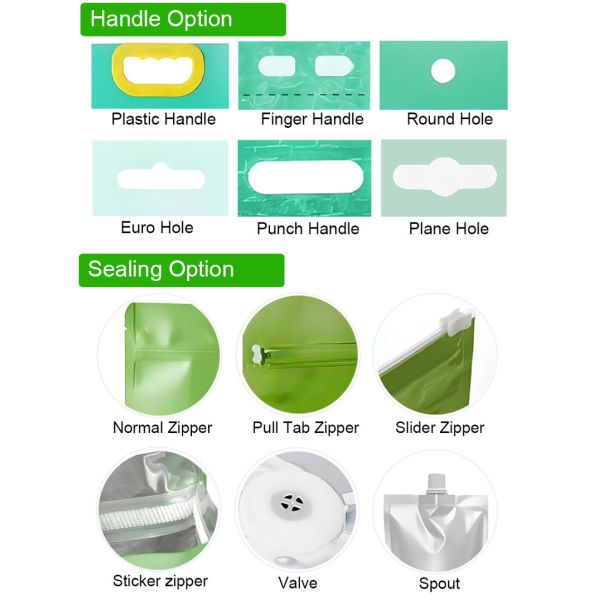 Custom Solid Color Matte Doypack Eco-friendly Recyclable PET/PE Plastic Bag Resealable Ziplock Stand up Pouches with Window