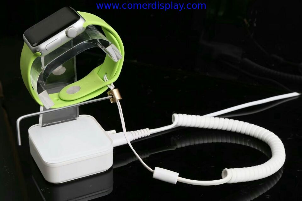 COMER China Supplier Anti-lost acrylic Display Smart Watch Security with Charging Alarm holders