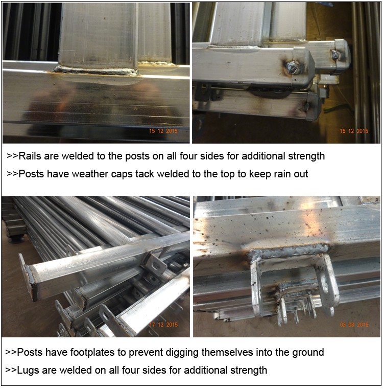 Heavy Duty Galvanized Livestock Cattle Yard Panels Portable Horse Panels